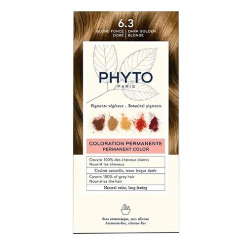 Phyto Phytocolor Bitkisel Saç Boyası - 6.3 Koyu Kumral Dore Yeni Formül - Phyto