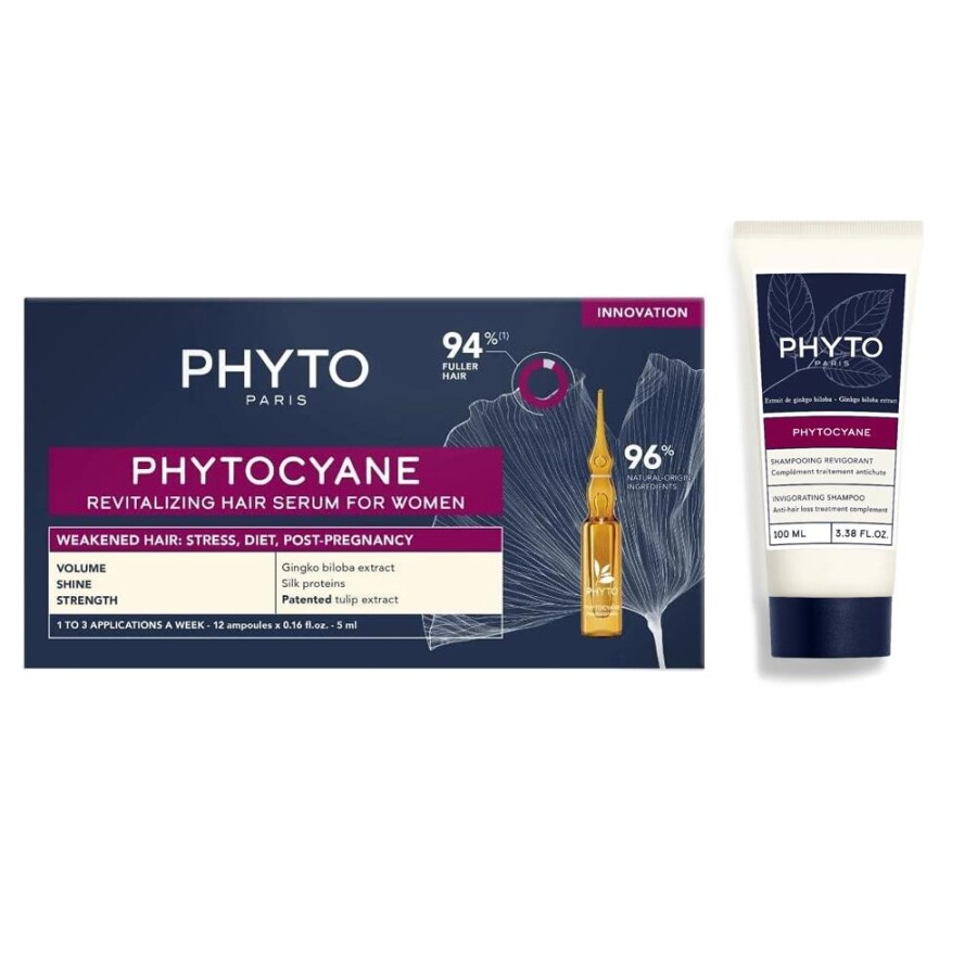 Phyto Phytocyane Kadın Dökülme Serum Ve Şampuan 100 Ml Set - 1