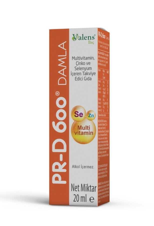 PR-D 600 Damla Multivitamin, Çinko ve Selenyum İçeren Takviye Edici Gıda 20 ml - 1