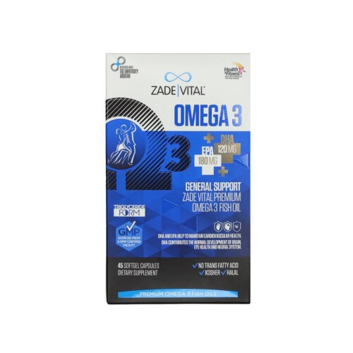 Premium Omega 3 Genel Destek Balık Yağı 45 Yumuşak Kapsül - Zade Vital