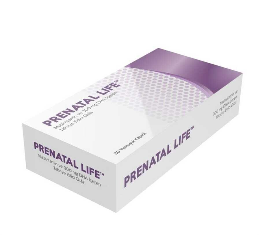 Prenatal Life Multivitamin Ve 300mg DHA İçeren Takviye Edici Gıda 30 Kapsül - 1