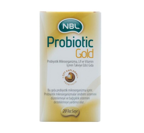 Probiotic Gold Probiyotik, Lif ve Vitamin İçeren Takviye Edici Gıda 20 Toz Saşe - Nobel