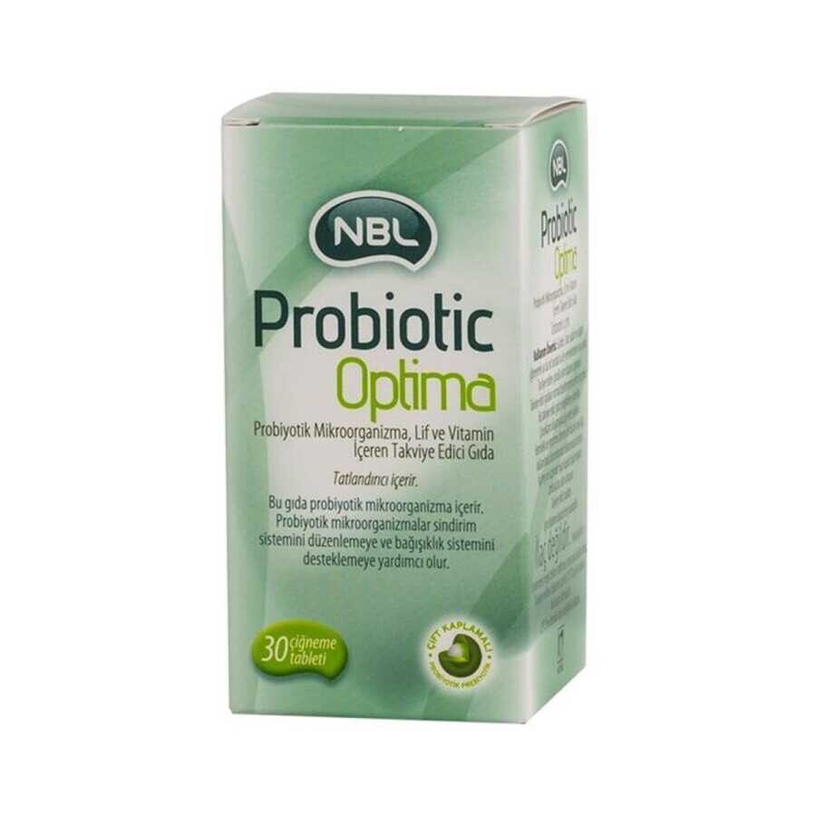 Probiotic Optima Probiyotik, Lif ve Vitamin İçeren Takviye Edici Gıda 30 Çiğneme Tableti - 1