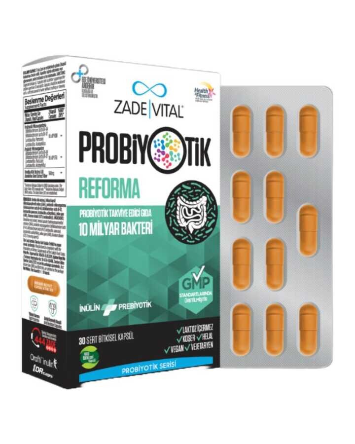 Probiyotik Reforma Bakteri İçeren Takviye Edici Gıda 30 Sert Bitkisel Kapsül - 1