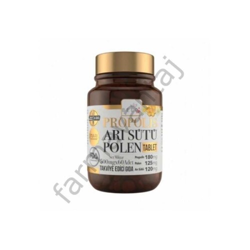 Propolis Arı Sütü Polen Takviye Edici Gıda 500mg 60 Tablet 