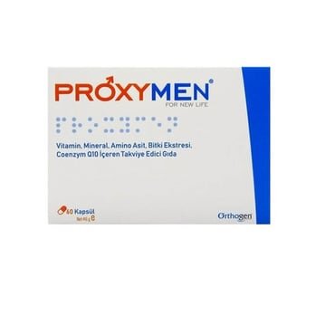 Proxymen Vitamin, Mineral, Amino Asit, Bitki Ekstresi, Koenzim Q10 İçeren Takviye Edici Gıda 60 Kapsül - Orthogen