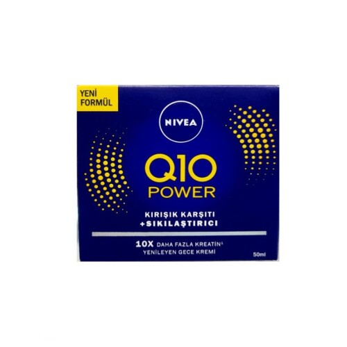 Q10 Power Kırışık Karşıtı + Sıkılaştırıcı Gece Kremi (Hassas Cilt) 50ml - Nıvea