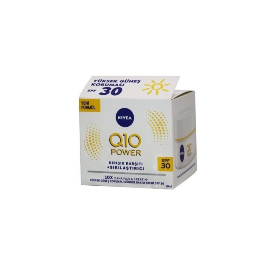 Q10 Power SPF30 Kırışık Karşıtı + Sıkılaştırıcı Yüksek Güneş Korumalı Gündüz Kremi 50ml - 1