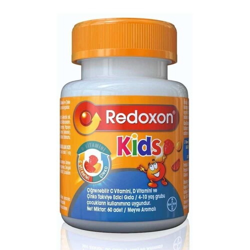 Redoxon Kids C Vitamini D Vitamini ve Çinko İçeren 60 Çiğnenebilir Tablet - Bayer