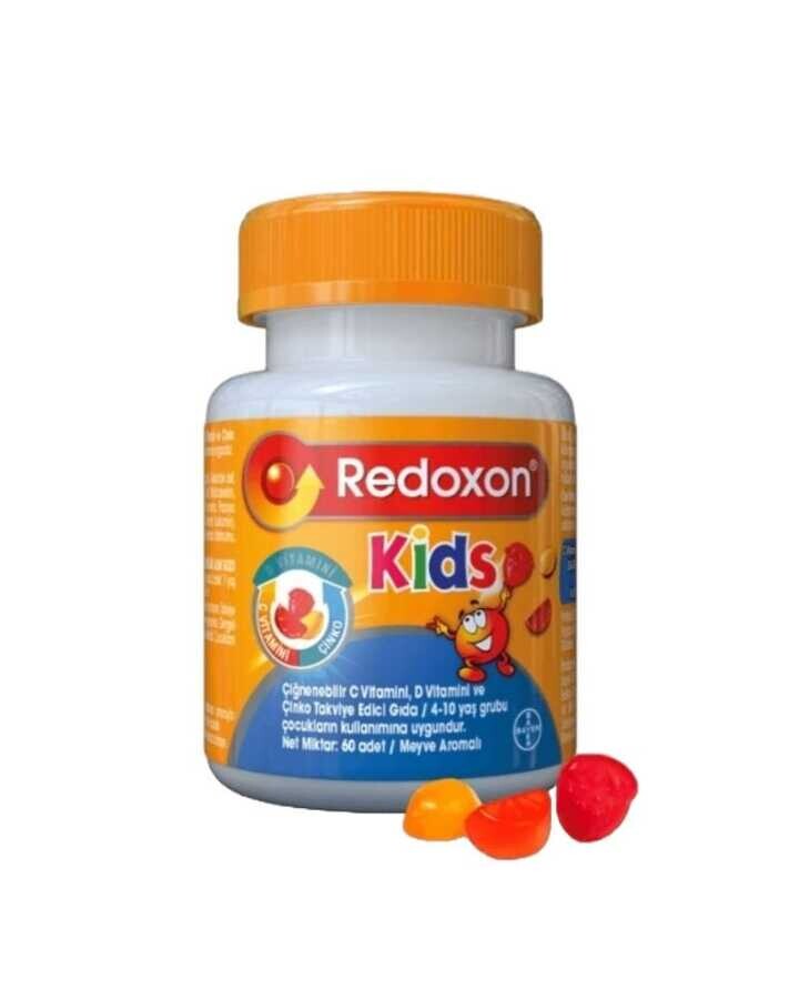 Redoxon Kids C Vitamini D Vitamini ve Çinko İçeren 60 Çiğnenebilir Tablet - 1