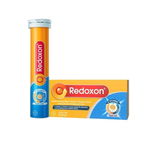 Redoxon Üçlü Etki C, D Vitaminleri Ve Çinko İçeren Takviye Edici Gıda 2X15 Efervesan Tablet - Bayer