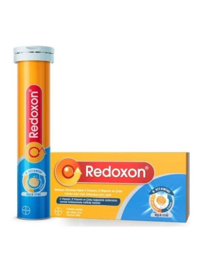Redoxon Üçlü Etki C, D Vitaminleri Ve Çinko İçeren Takviye Edici Gıda 2X15 Efervesan Tablet 