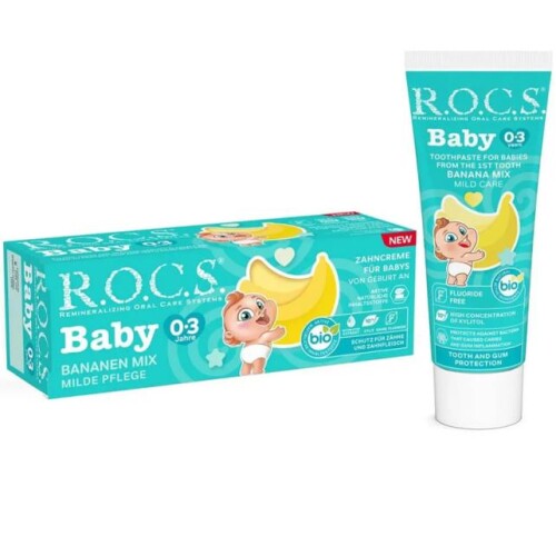 Rocs Baby - Bebek Diş Macunu Muz 0-3 Yaş - R.O.C.S.