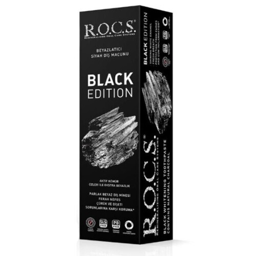 Rocs Black Edition Beyazlatıcı Diş Macunu 60 ml - R.O.C.S.
