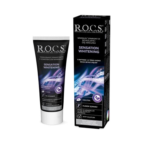 ROCS Sensation Whitening Beyazlatıcı Parlatıcı Diş Macunu 60ml - R.O.C.S.