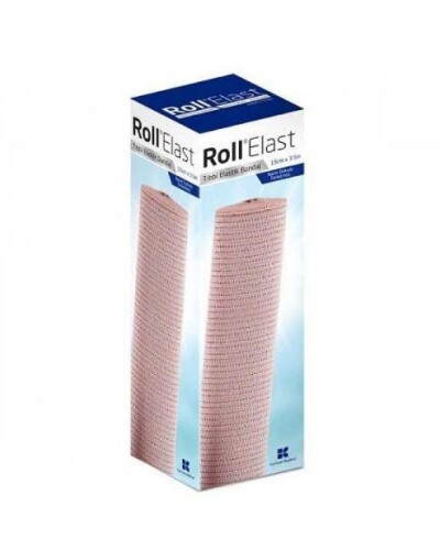 Roll Elast Tıbbi Elastik Bandaj 15 CM x 3.5 M Ten Rengi - Roll