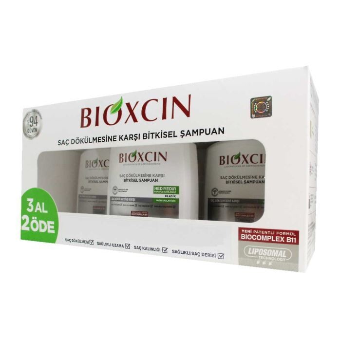 Bioxcin Saç Dökülmasine Karşı Bitkisel Şampuan 3 Al 2 Öde Yağlı Saçlar İçin 3X300ml - 1