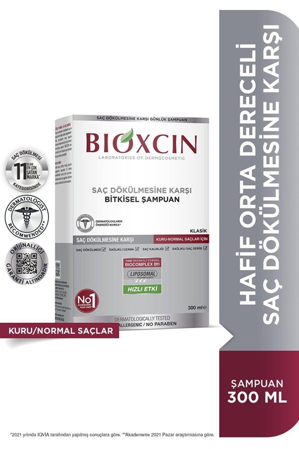 Bioxcin Saç Dökülmesine Karşı Şampuan Normal Ve Kuru Saçlar İçin 300 ml - 2