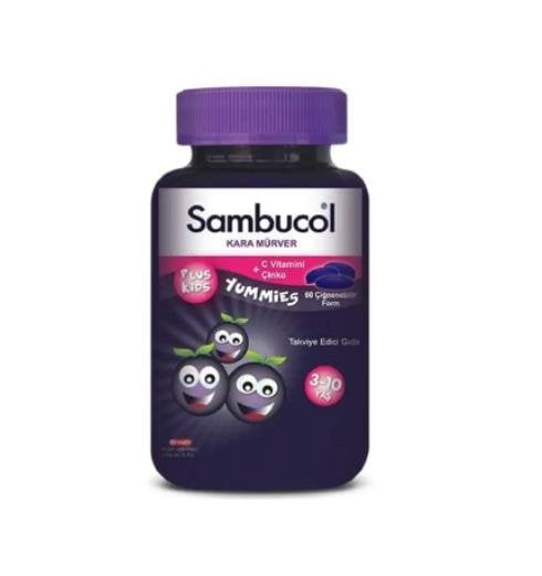 Sambucol Plus Kids Yummies Çocuklar İçin Takviye Edici Gıda 60 Tablet - 1