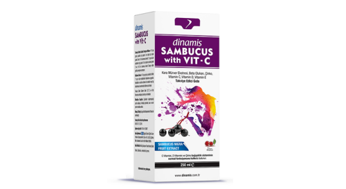 Sambucus With Vit-C İçeren Sıvı Takviye Edici Gıda 250 ml - DİNAMİS