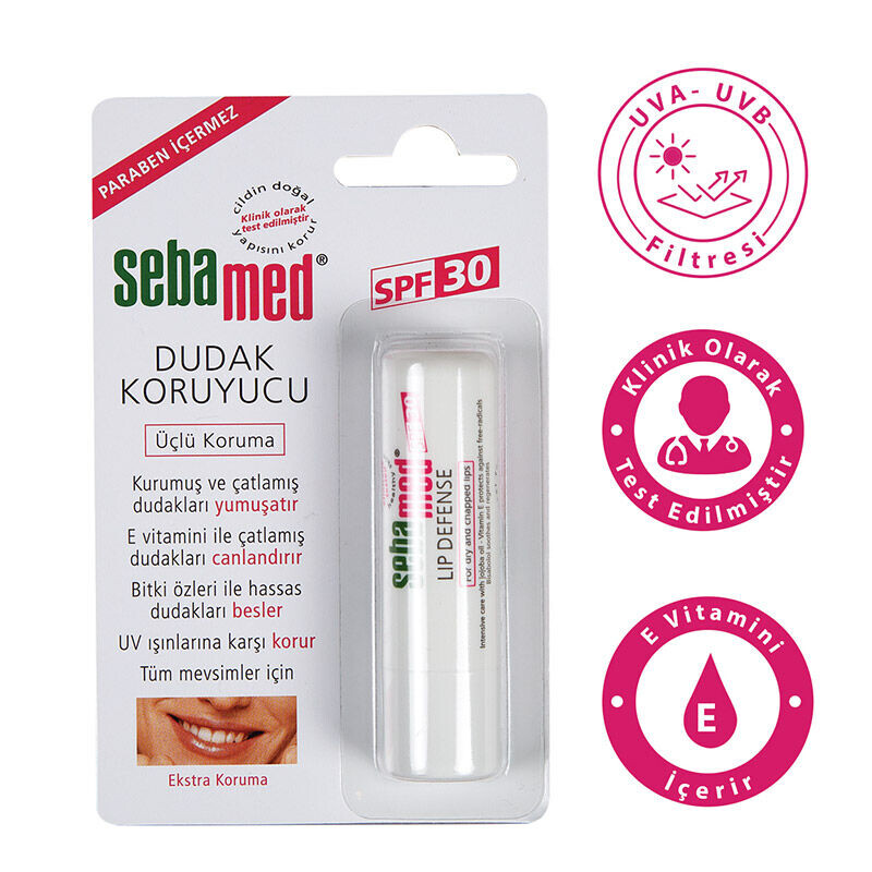 Sebamed SPF 30 Üçlü Etkili Dudak Kremi 4.8 gr - 3