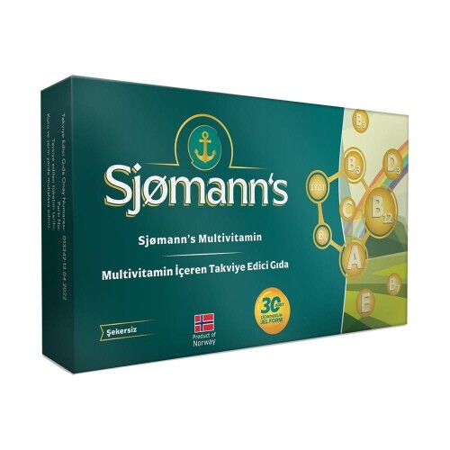 Sjomann's Multivitamin İçeren Takviye Edici Gıda 30 Tablet - SJOMANN'S