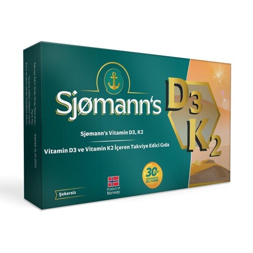 Sjomann's Vitamin D3K2 30 Çiğnenebilir Jel Tablet - SJOMANN'S