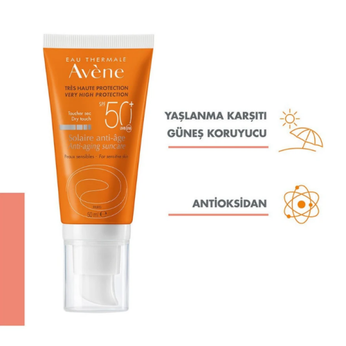 Avene Solaire SPF 50 Yaşlanma Karşıtı Güneş Kremi 50 ml - 3