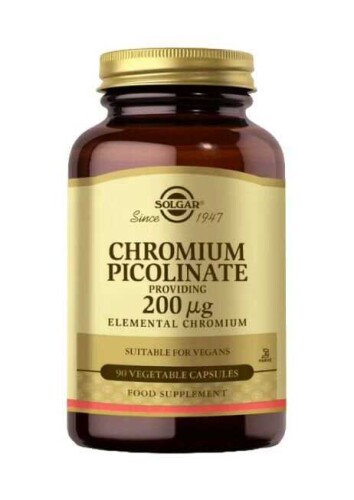 Solgar Chromium Picolinate 200 mcg Takviye Edici Gıda 90 Kapsül 