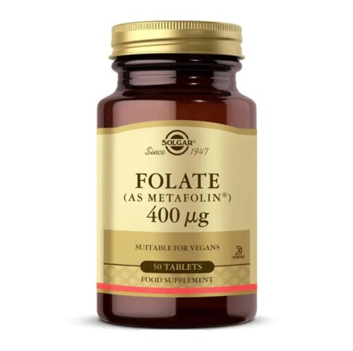 Solgar Folate (Metafolin) 400mcg 50 Tablet - Solgar