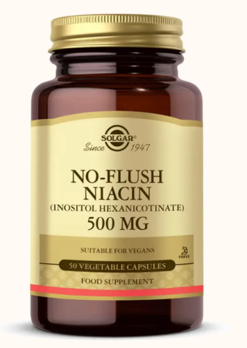 Solgar No Flush Niacin 500 Mg 50 Kapsül 