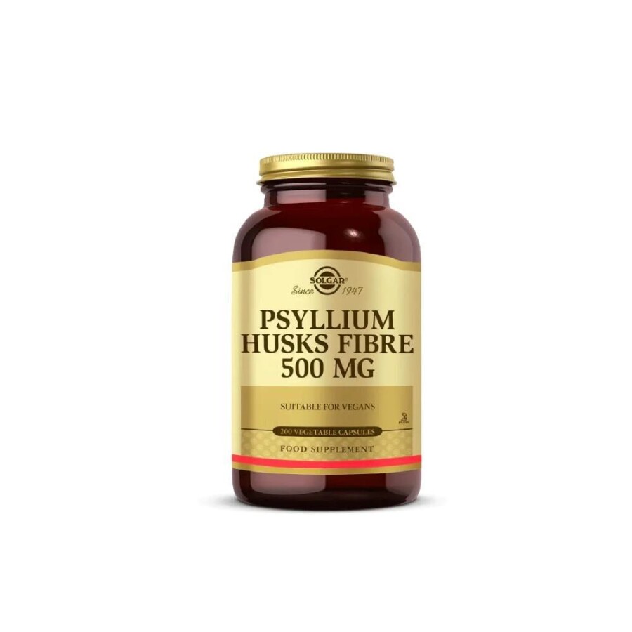 Solgar Psyllium Husks Fibre 500 mg 200 Kapsül - 1