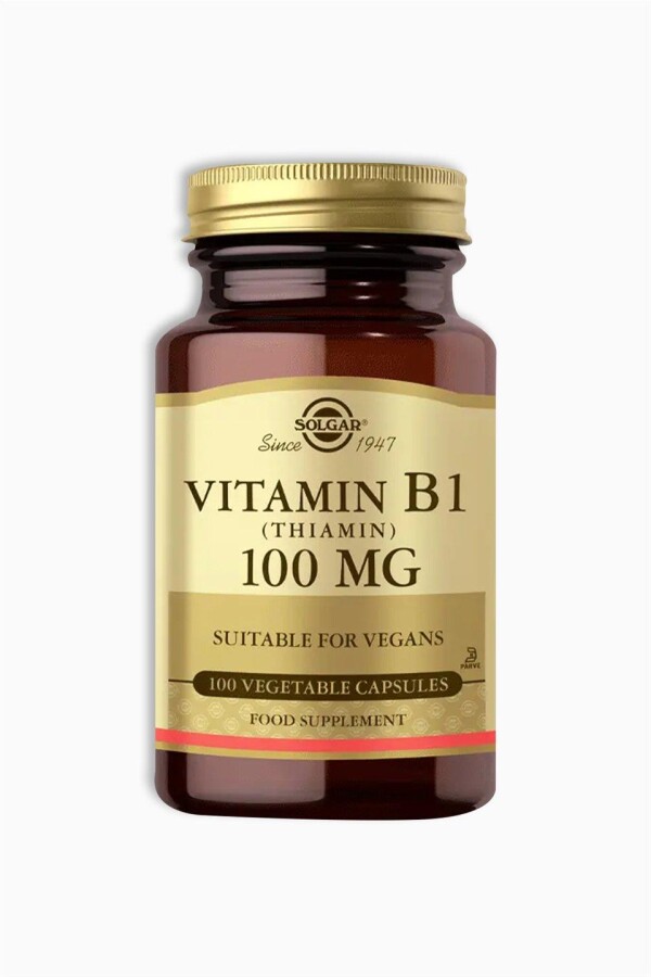 Solgar Vitamin B1 (Thiamin) 100 Mg 100 Bitkisel Kapsül - 1