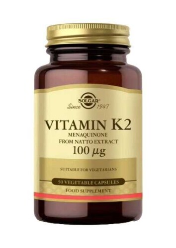 Solgar Vitamin K2 Takviye Edici Gıda 100 mcg 50 Kapsül 