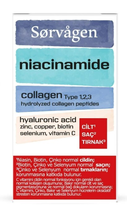Sorvagen Niacinamide Collagen Hyaluronic Acid 60 Tablet - 1