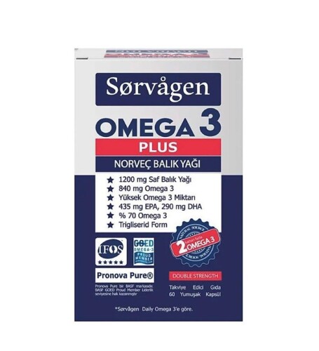 Sorvagen Omega 3 Plus Norveç Balık Yağı 60 Kapsül - Sorvagen