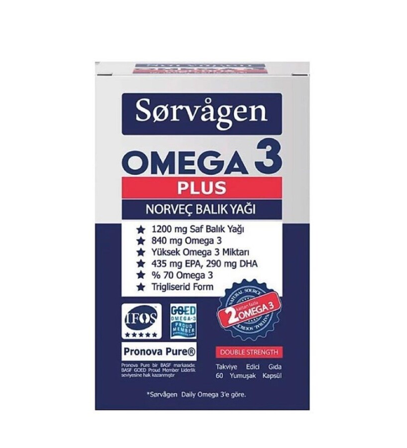Sorvagen Omega 3 Plus Norveç Balık Yağı 60 Kapsül - 1