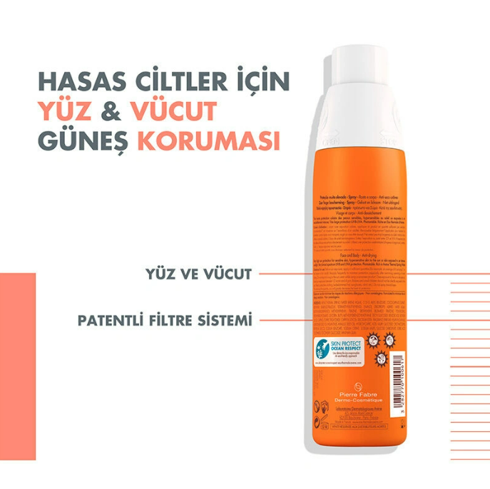 Avene Spray SPF 50+Güneşten Korunma 200 ml - 3