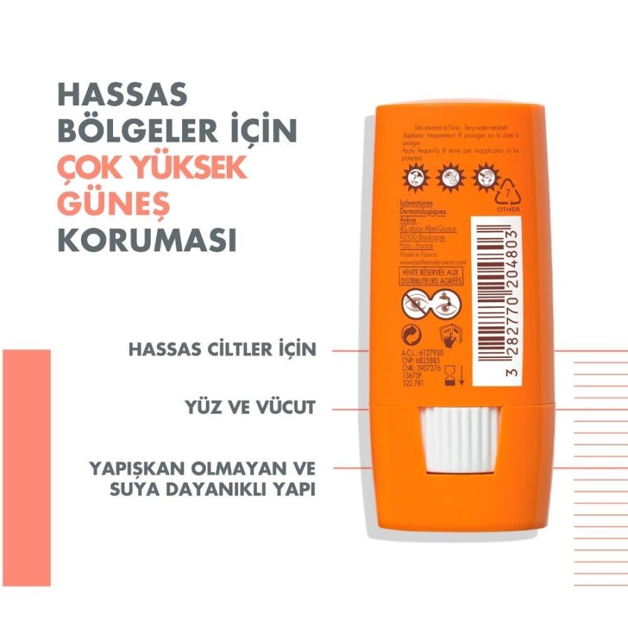 Avene Stick Zones Sensibles Hassas Bölgeler İçin SPF 50+ Güneş Korumalı Stick Krem 8g - 2