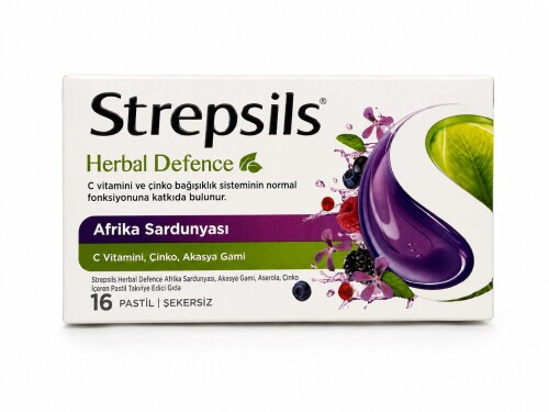 Strepsils Herbal Afrika Sardunyası 16 Pastil - STREPSİLS