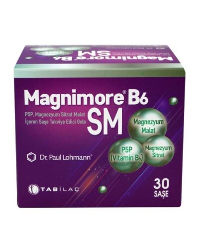Tab İlaç Magnimore B6 SM Takviye Edici Gıda 30 Şase - Tab İlaç