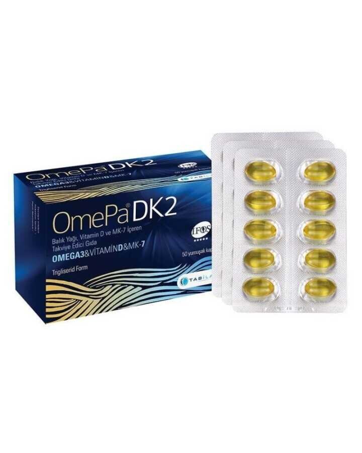 Tab İlaç Omepa DK2 Omega 3 - Vitamin D - Menaq7 50 Yumuşak Kapsül - 1