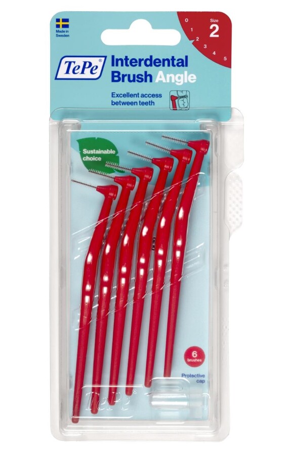 Tepe Angle Saplı Arayüz Fırçası Kırmızı 0,5 Mm 6 Lı - 1