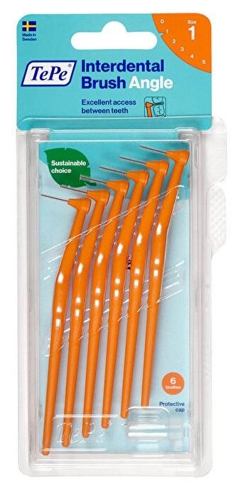 Tepe Arayüz Fırçası Angle Saplı 0.45 mm Turuncu 6'lı - 1