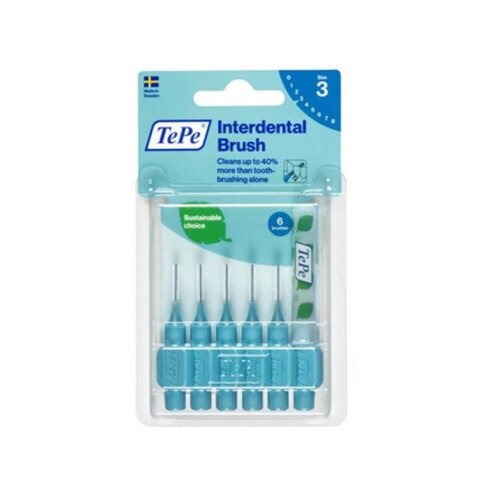 Tepe Arayüz Fırçası Blister 0.6 mm Mavi 6'lı - Tepe