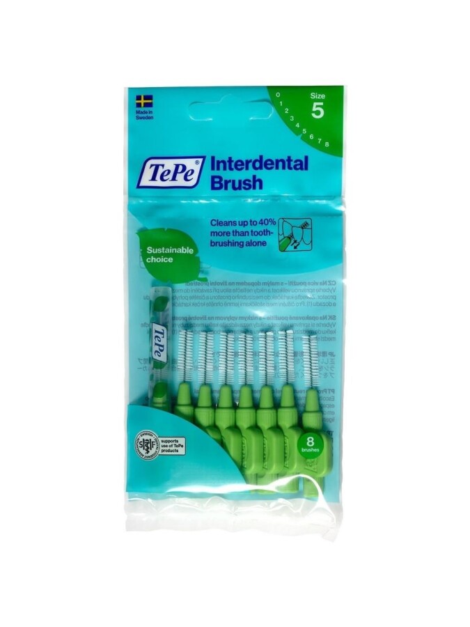 Tepe Arayüz Fırçası Yeşil 0.8 Mm 8li - 1