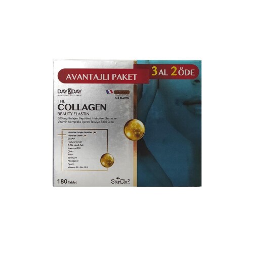 The Collagen Beauty Elastin 500mg 180 Tablet | 3 Al 2 Öde - Day2Day