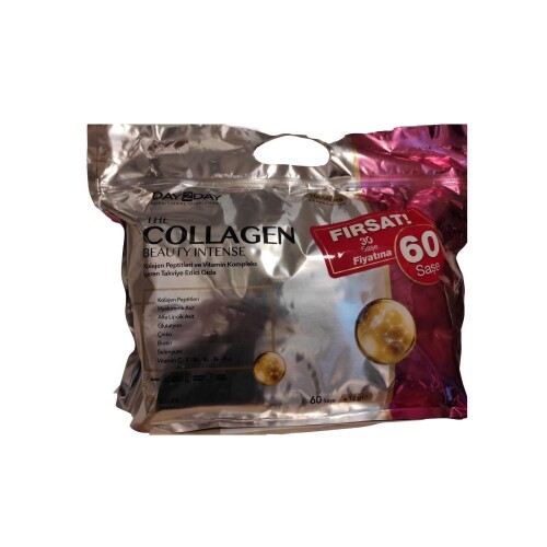 The Collagen Beauty Intense Çilek Aromalı 10000mg 60 Saşe X 12gr Avantajlı Paket - Day2Day