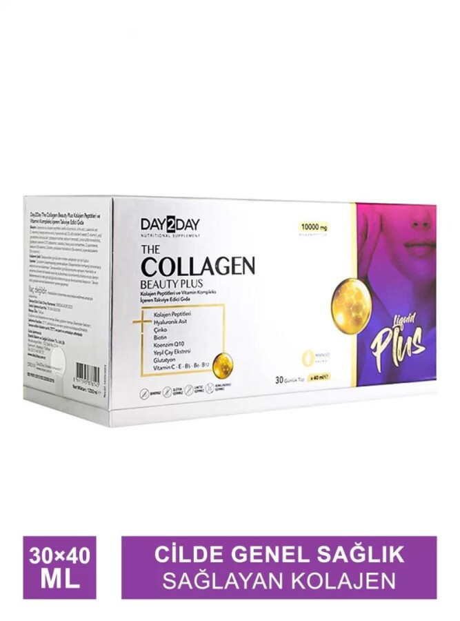 The Collagen Beauty Plus Mango Aromalı Takviye Edici Gıda 10000mg 30TüpX40 ml - 1