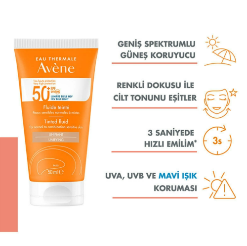 Avene Tinted Fluide Spf 50+ Ultra-Light Güneş Kremi 50 ml - 2